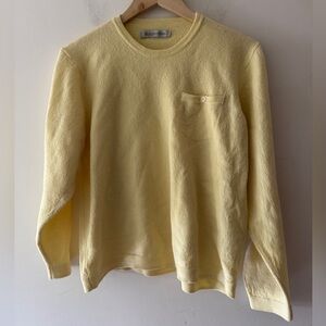 Outerknown Yellow 100% Extra Fine Merino Wool Sweater